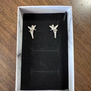 Disney 925 Sterling Silver Tinker Bell Stud Earrings